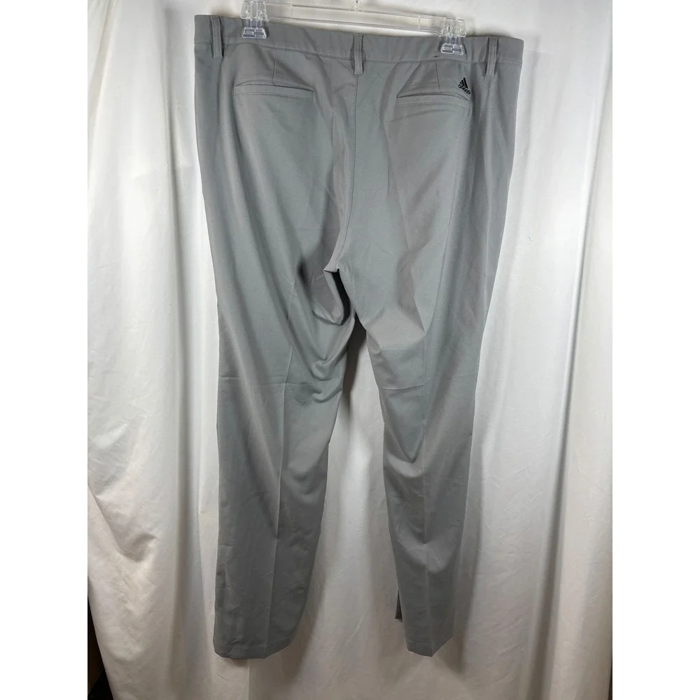 Adidas Ultimate365 Mens Grey Golf Pants Stretch Flat Front 44x34 RN88387